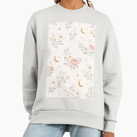 Autumn Harvest Pattern – Watercolor Pumpkins, Sunflowers and Birds Sweatshirt