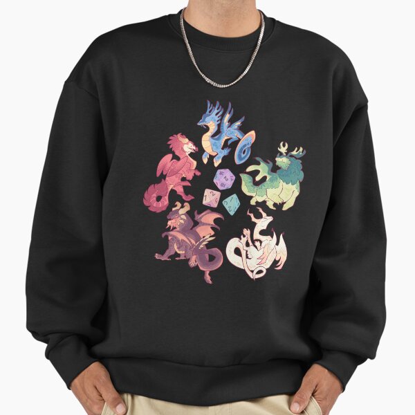 Chromatic dragons in teal Sweatshirt
