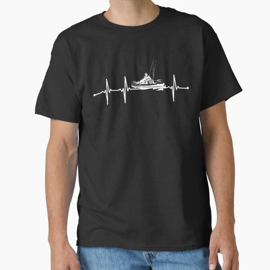 Kayak fishing heartbeat T-Shirt