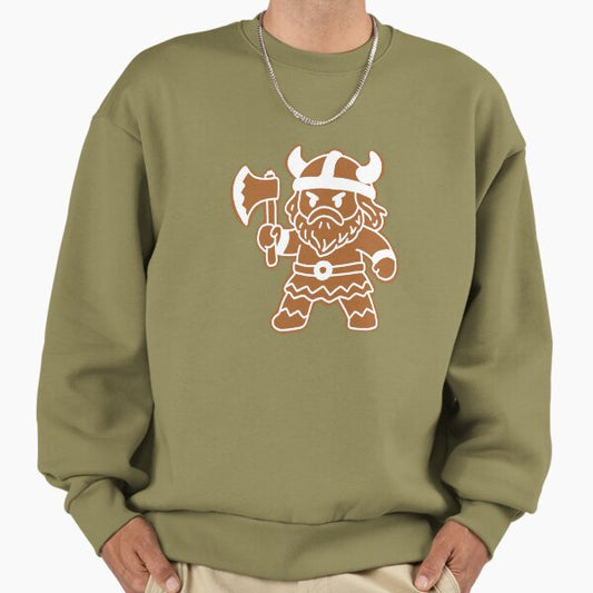Gingerbread Barbarian – Cute RPG Holiday Cookie Character Sweatshirt