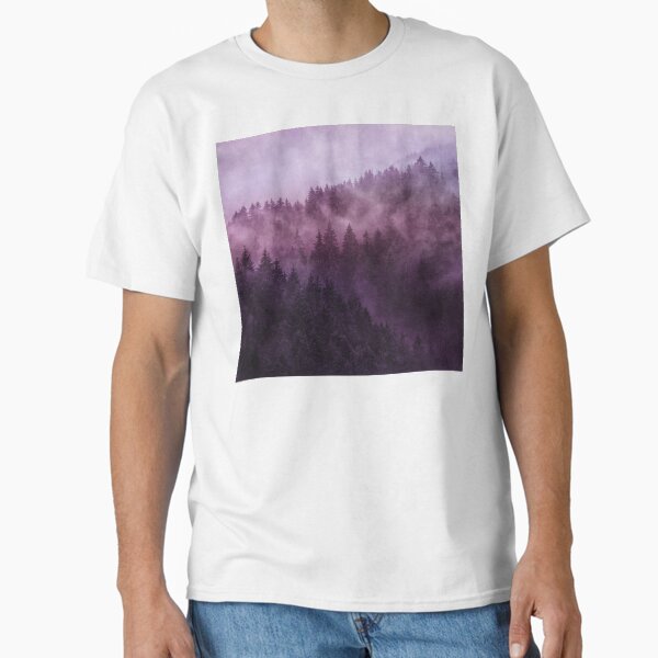 Excuse Me, I'm Lost // Laid Back In A Romantasy Moody Wilderness Dream Forest With Cascadia Trees Covered In Magic Fog T-Shirt