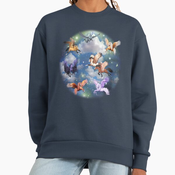 Flying Pegasus In The Night Sky Legendary Animals 8 Pegasi All Colors Sweatshirt