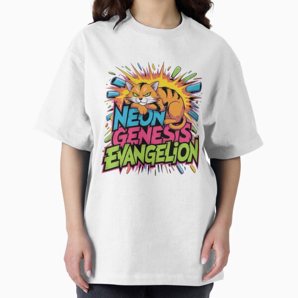 Neon Genesis Explosion Graffiti – Punk Comic Anime Typography Design T-Shirt
