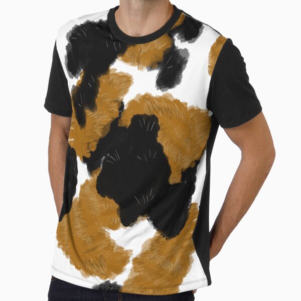Calico Cat Fur Print Graphic T-Shirt