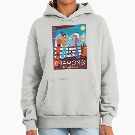 Chamonix Les Grands Montets poster Hoodie