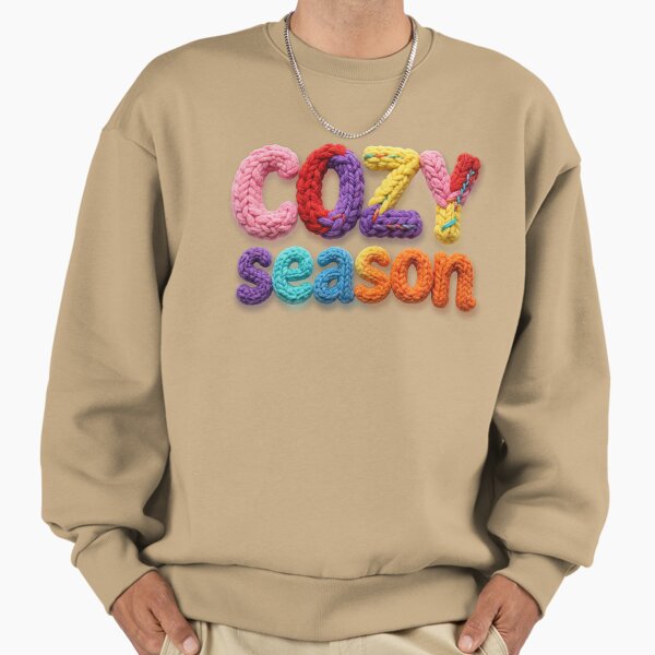 Cozy Season Knit — Colorful Yarn Typography Fall Winter Design Sweatshirt