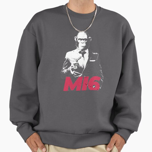 MI6 super spy - His name is Chimp, Chimp Anzee Sweatshirt