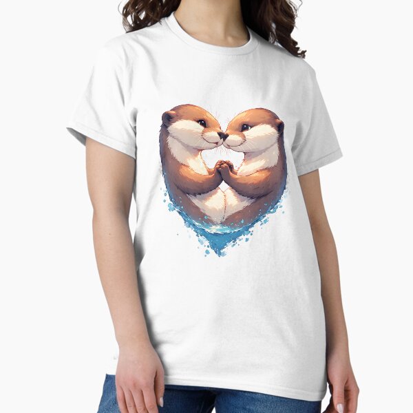 Significant Otters Heart Cute Couple T-Shirt