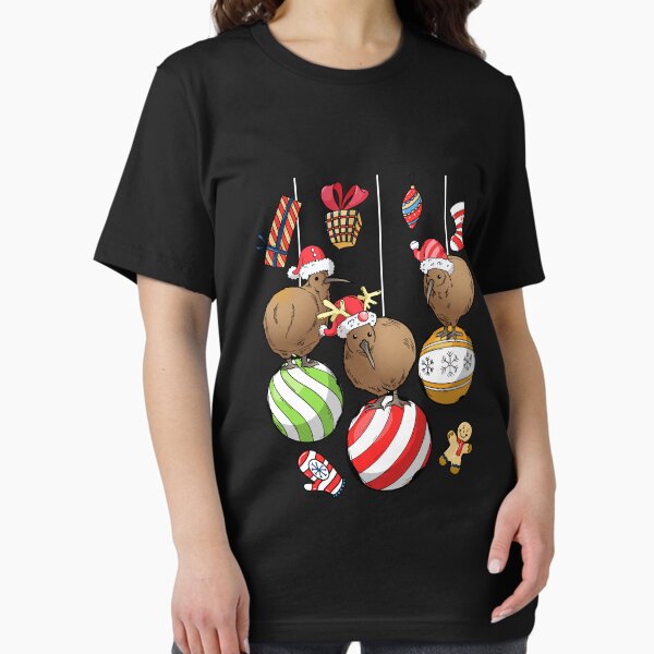New Zealand Kiwi Bird Holiday Christmas Tree Bauble Balls Decoration Winter Ugly Christmas Xmas Sweater T-Shirt