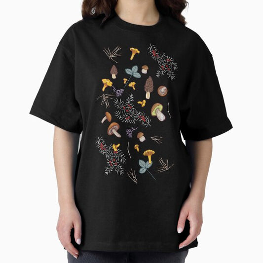 Dark wild forest mushrooms T-Shirt