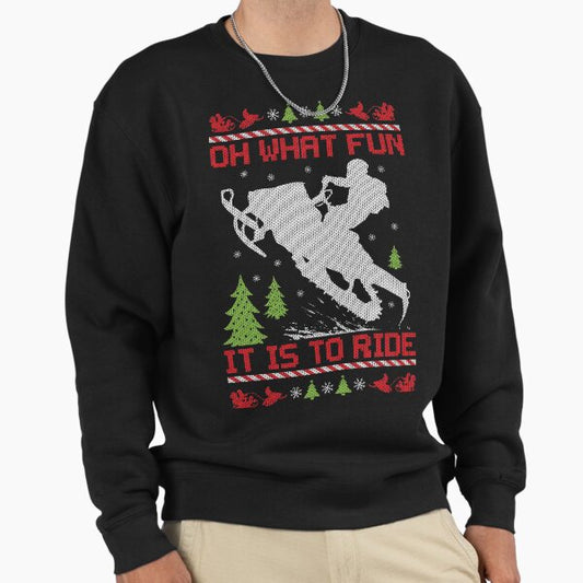 Snowmobile Christmas Fun Ride Sweatshirt
