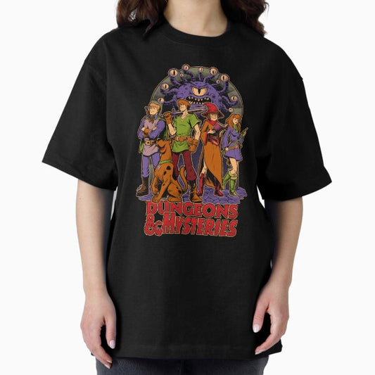 Dungeons and Mysteries - RPG Vintage Dog Cartoon T-Shirt