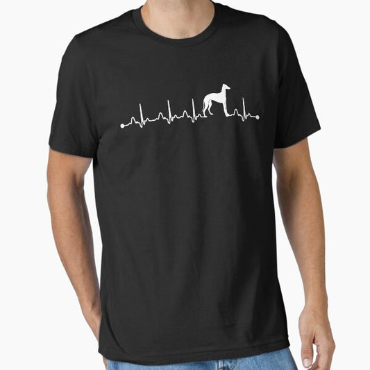 Heartbeat EKG Proud Greyhound Dog Mom Owner T-Shirt