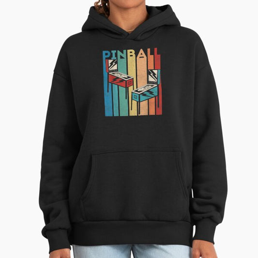 Retro Vintage Pinball, Funny Pinball Lovers Gift Hoodie