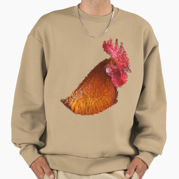 Pixelated styled chicken profile Sweatshirt
