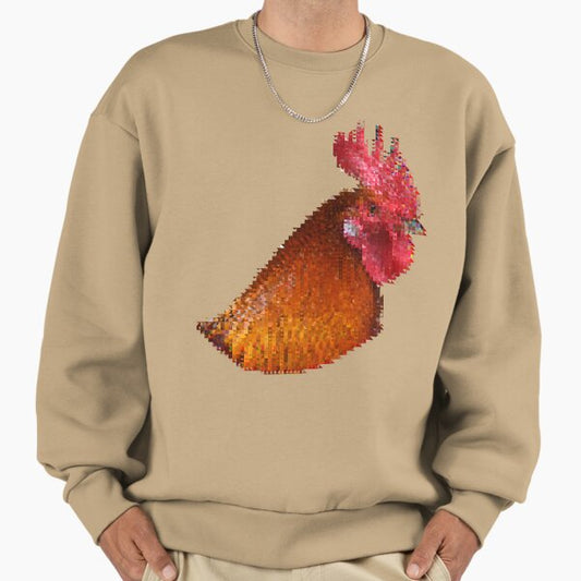 Pixelated styled chicken profile Sweatshirt
