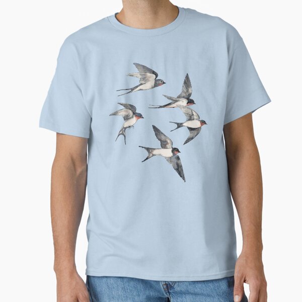 Blue Sky Swallow Flight T-Shirt