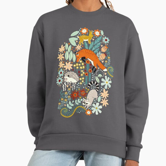 Textured Woodland Pattern Sweatshirt