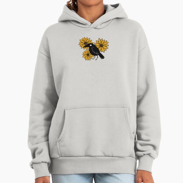 Crow and Sun Flowers Hoodie