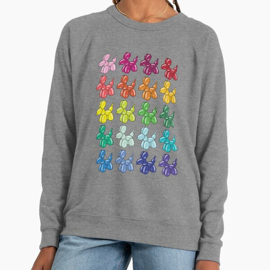Colorful Balloon Dog Lightweight Sweatshirt