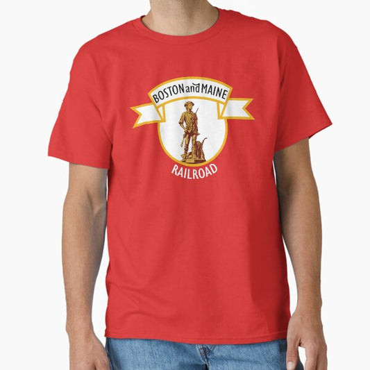Vintage Boston and Maine Rilway - Railroad logo T-Shirt