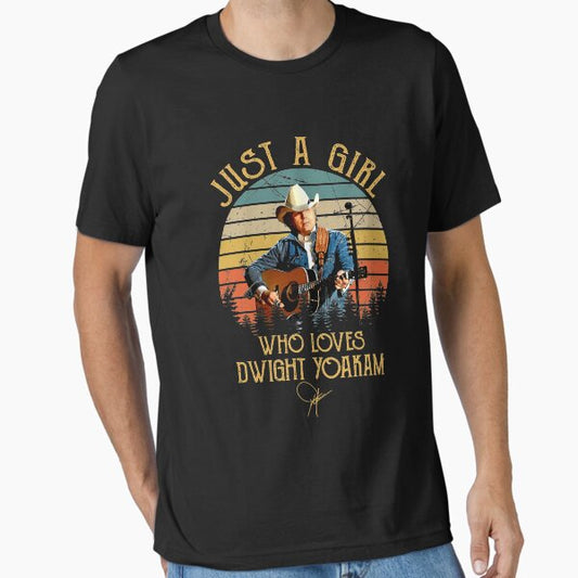 Just A Girl Who Loves Dwight Yoakam Retro T-Shirt