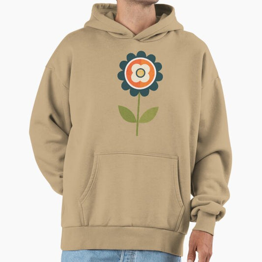 Retro Daisy - Orange and Cream Hoodie