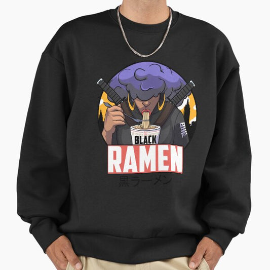 Black Ramen Drip Sweatshirt