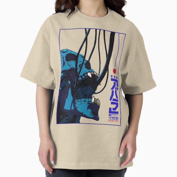 Skull Cyberpunk Cyborg Vaporwave Urban Style T-Shirt