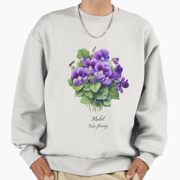 New Jersey State Flower-Violet Sweatshirt