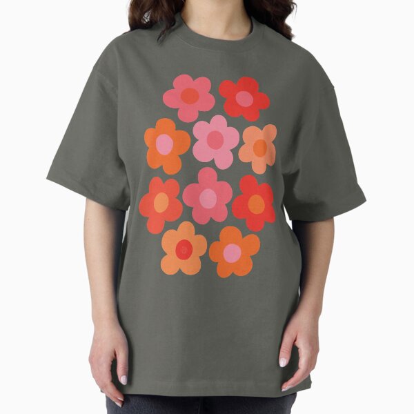 Flowerfull on Olive (happy boho retro floral pattern) T-Shirt
