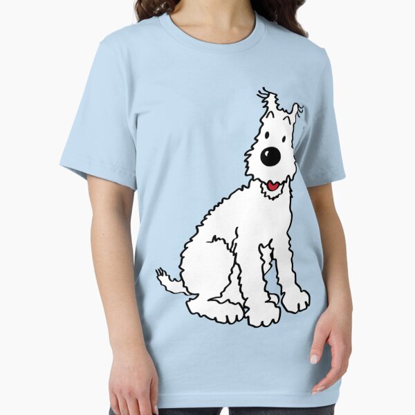 Snowy dog Tin Tin Sticker T-Shirt
