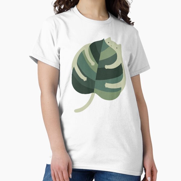 Cat and Plant 1: Monstera Cat Hug T-Shirt