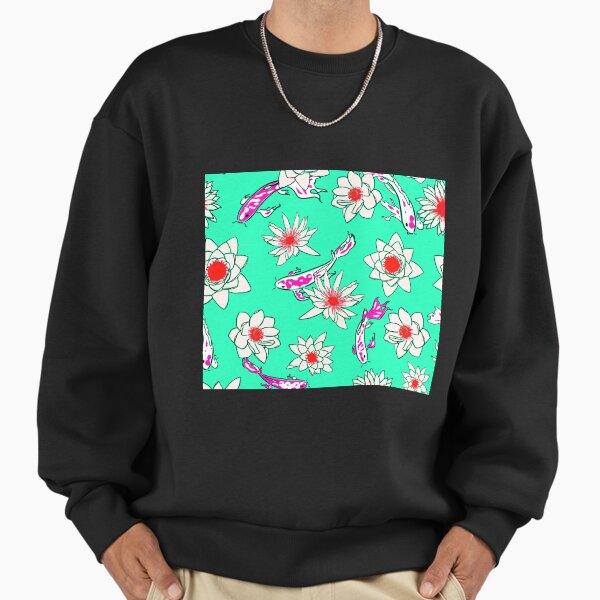 Fish swimming around cherry blossoms in the water Sweatshirt