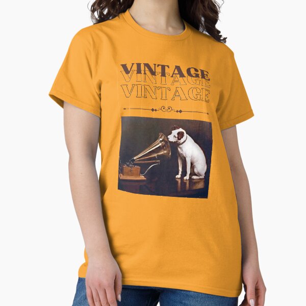 Vintage Nipper The RCA His Master's Voice Victrolla Dog T-Shirt