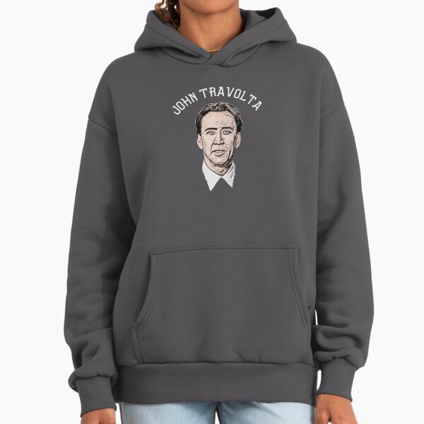 Sports ed Nicolas Cage as John Travolta, (White) Shirt Hoodie