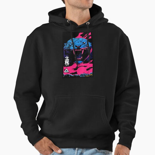 Vaporwave Animal Print Tiger Modern Fashion Cyberpunk Style Hoodie