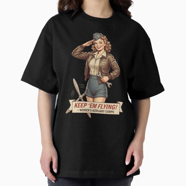 Patriotic Pin Up Girl World War II Recruiting Style T-Shirt