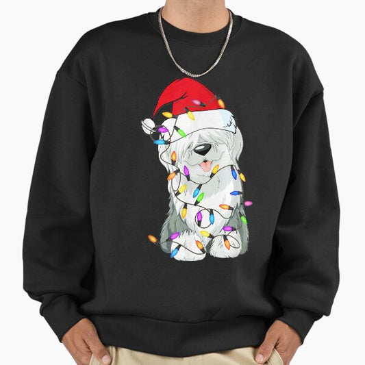 Old English Sheepdog Dog Light Decor Christmas Dog Sweatshirt