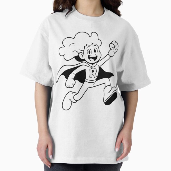 Cheerful Superhero Character Illustration T-Shirt