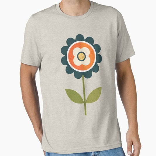 Retro Daisy - Orange and Cream T-Shirt