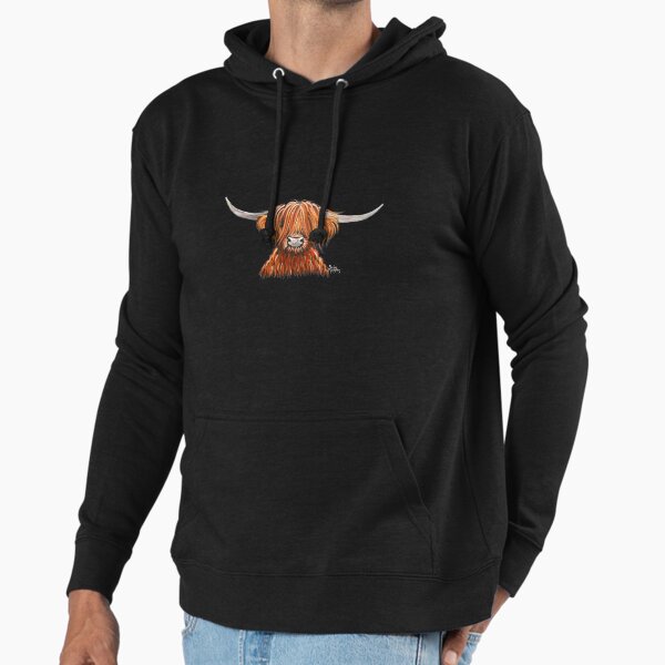 Scottish Hairy Highland Cow ' HeNRY B 2 ' by Shirley MacArthur Hoodie