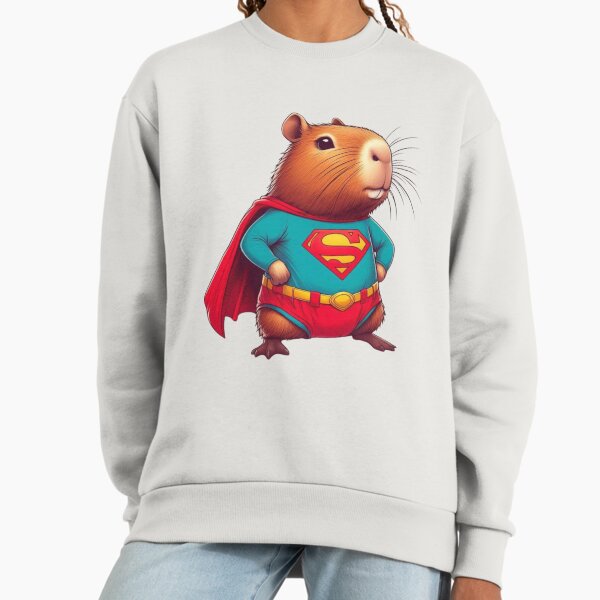 Super Capybara – Cute Superhero Animal Illustration Sweatshirt