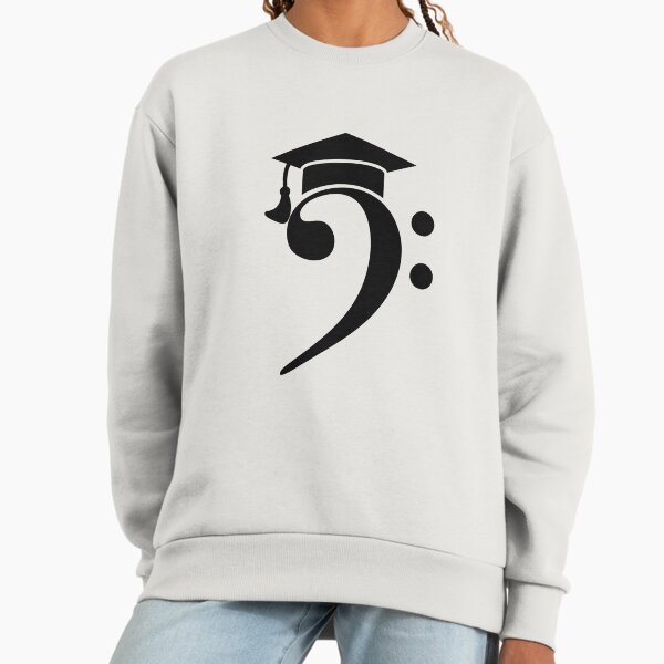 Bass Clef with Graduation Cap – Music Graduation Symbol | Academic Music Design Sweatshirt