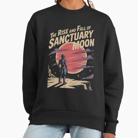 The Rise and Fall of Sanctuary Moon, Murderbot Diaries Inspired, Retro Sci-Fi Graphic Sweatshirt