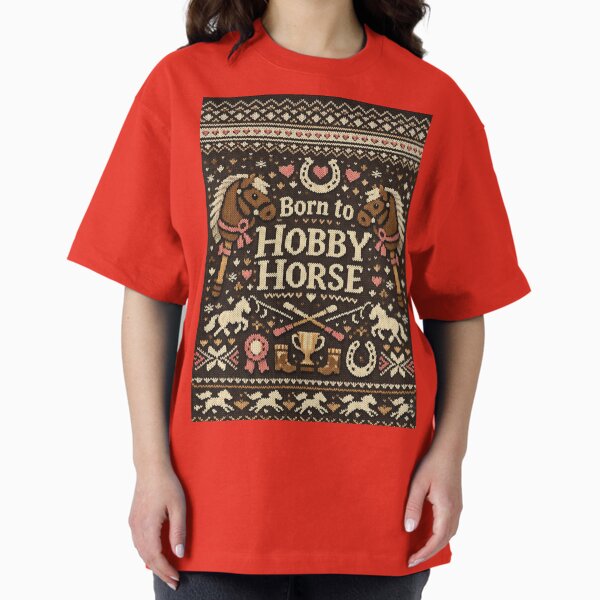 Born to Hobby Horse - Country Style Embroidery Pattern with Hobby Horses and Awards T-Shirt