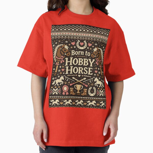 Born to Hobby Horse - Country Style Embroidery Pattern with Hobby Horses and Awards T-Shirt
