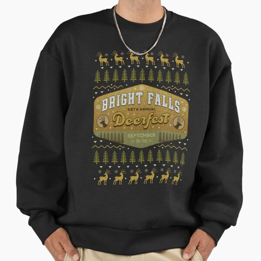 Deerfest Bright Falls Ugly Sweater Sweatshirt