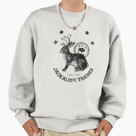 Jackalope trainer white background Sweatshirt