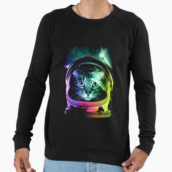 Astronaut Cat V.II Lightweight Sweatshirt